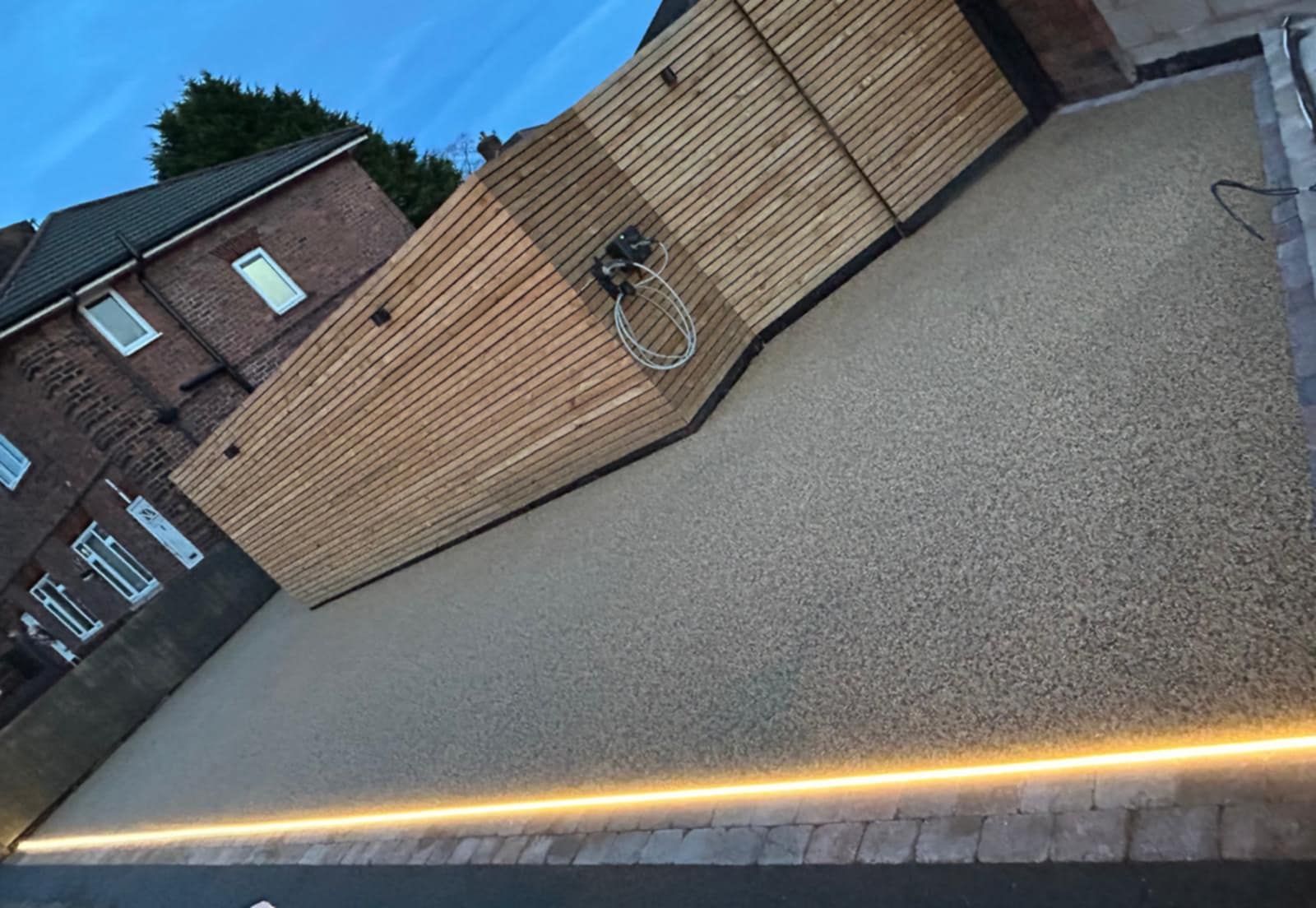resin driveway with LED lighting St Helens resin driveway lighting installation modern resin driveway St Helens